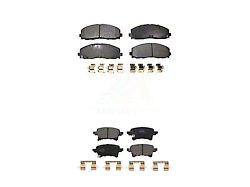 Semi-Metallic Brake Pads; Front and Rear (20-25 Jeep Gladiator JT)
