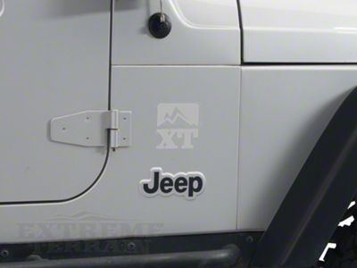 SEC10 Side Accent Decal with XT Logo; Silver (20-25 Jeep Gladiator JT)