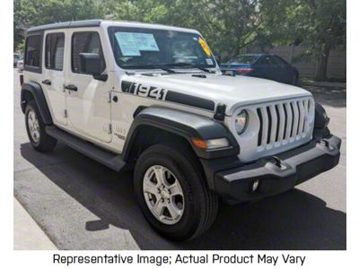 Side Hood Stripes with 1941 Logo; Carbon Fiber Black (20-25 Jeep Gladiator JT)