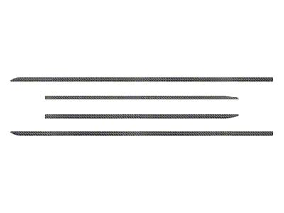 Side Roof Accent Trim; Domed Carbon Fiber (20-25 Jeep Gladiator JT)
