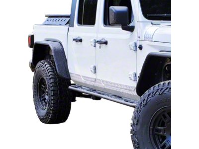 Side Step Plates; Aluminum Diamond Plate (20-25 Jeep Gladiator JT)