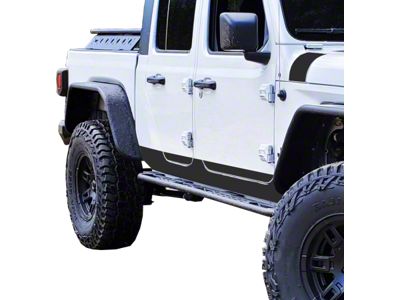 Side Step Plates; Black (20-25 Jeep Gladiator JT)