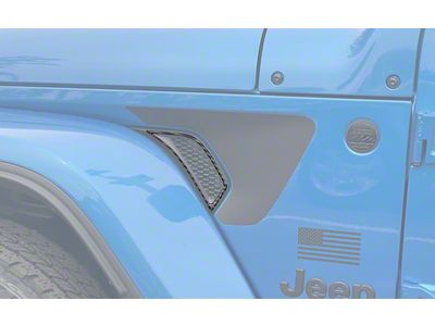 Side Vender Vent Accent Trim; Forged Carbon Fiber (20-25 Jeep Gladiator JT)