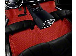 Single Layer Diamond Front and Rear Floor Mats; Full Red (20-25 Jeep Gladiator JT)