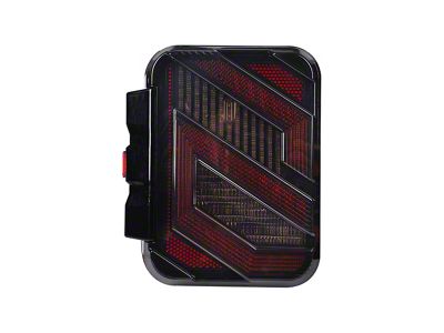 Skyline Elite Tail Lights; Black Housing; Red Clear Lens (20-25 Jeep Gladiator JT w/ Factory Halogen Tail Lights)