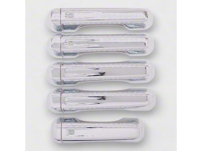 Smart Key Door Handle Snap-On Covers; Chrome (20-25 Jeep Gladiator JT)