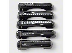 Chrome Delete Smart Key Door Handle Snap-On Covers; Gloss Black (20-25 Jeep Gladiator JT)