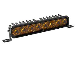 SS10 Max Single Row LED Light Bar with Amber Backlight; Yellow Spot (Universal; Some Adaptation May Be Required)