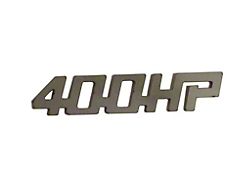 Stainless Steel Emblem; 400 HP (Universal; Some Adaptation May Be Required)