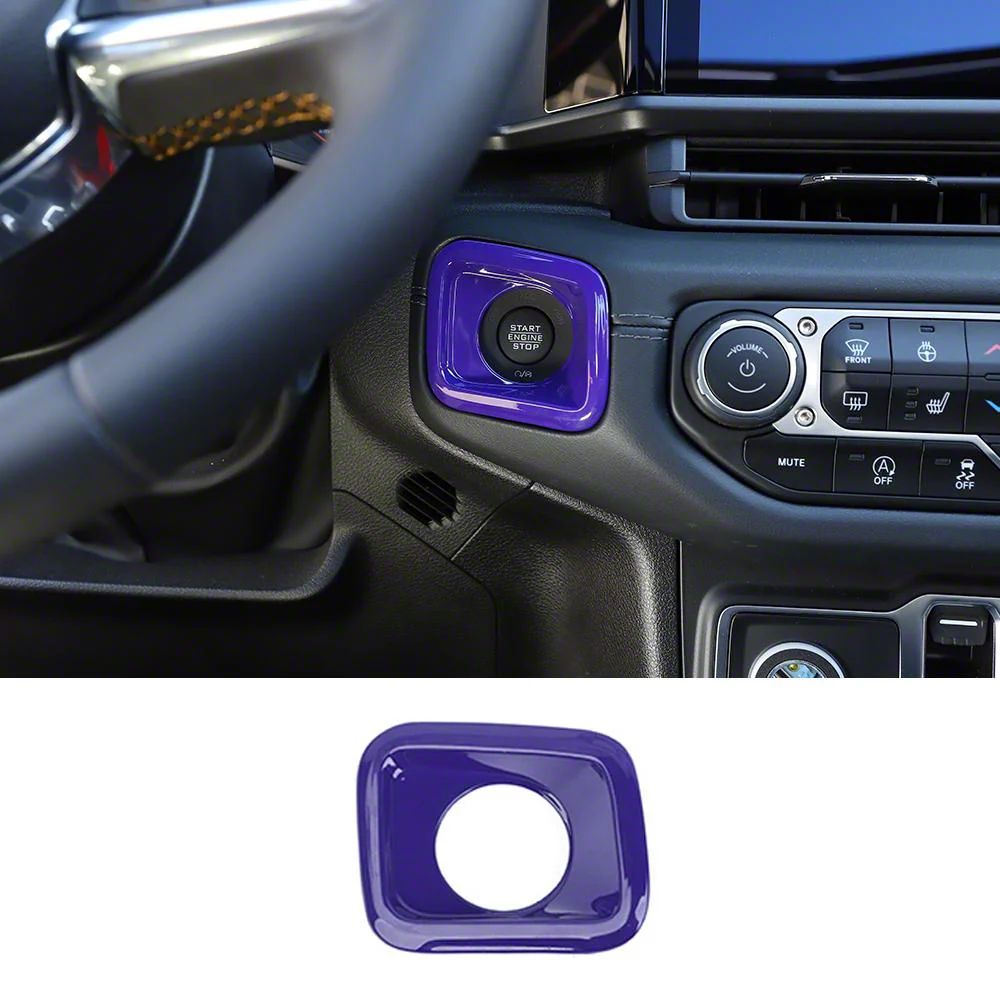 Jeep Gladiator Start Button Panel Cover; Purple (24-26 Jeep Gladiator ...