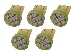 T-10 LED 5 Bulb Kit; Amber (Universal; Some Adaptation May Be Required)