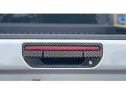Tailgate Handle Accent Trim; Domed Carbon Fiber (20-24 Jeep Gladiator JT)