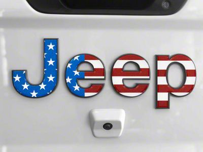 Tailgate Letter Overlays; American Flag (20-25 Jeep Gladiator JT)