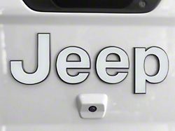 Tailgate Letter Overlays; Gloss White (20-26 Jeep Gladiator JT)