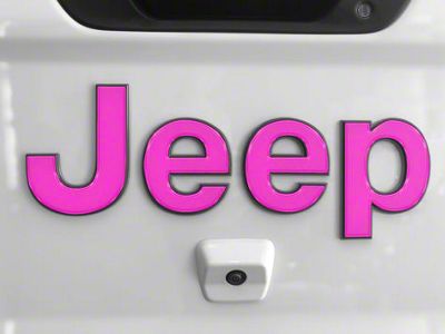Tailgate Letter Overlays; Hot Pink (20-25 Jeep Gladiator JT)
