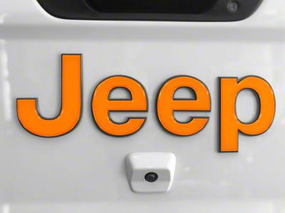 Tailgate Letter Overlays; Orange (20-25 Jeep Gladiator JT)