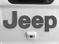 Tailgate Letter Overlays; Raw Carbon Fiber (20-25 Jeep Gladiator JT)