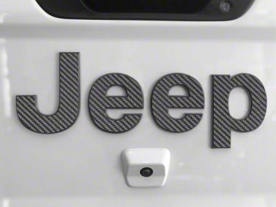Tailgate Letter Overlays; Raw Carbon Fiber (20-25 Jeep Gladiator JT)