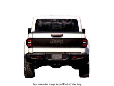 Tailgate Wrap Graphic; Matte Black with Gloss Black Outline (20-25 Jeep Gladiator JT)