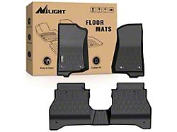 TPE Front and Rear Floor Liners; Black (20-25 Jeep Gladiator JT)