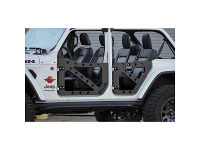 Trail Doors; Rear Only; Texturized Black (20-25 Jeep Gladiator JT)