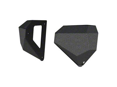 TrailChaser Aluminum Front Bumper Corners; Textured Black (20-25 Jeep Gladiator JT)