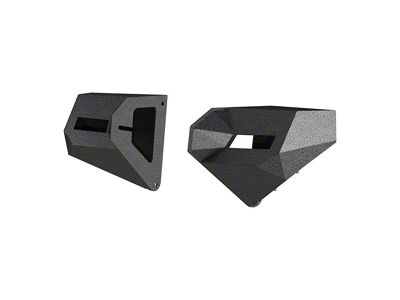 TrailChaser Aluminum Front Bumper Corners; Textured Black (20-25 Jeep Gladiator JT)