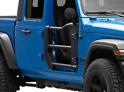 Go Rhino Trailline Front Tube Doors; Textured Black (20-25 Jeep Gladiator JT)