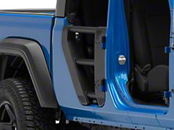 Go Rhino Trailline Rear Tube Doors; Textured Black (20-25 Jeep Gladiator JT)