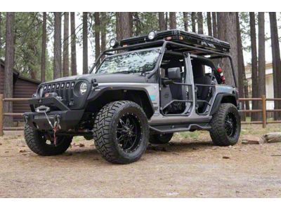 Tubular Front Doors; Fine Textured Black (20-25 Jeep Gladiator JT)