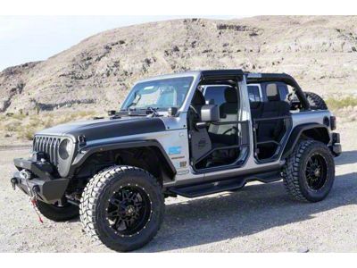 Tubular Rear Doors; Fine Textured Black (20-25 Jeep Gladiator JT)