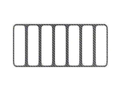 Upper Cowl Center Vent Overlays; Domed Carbon Fiber (20-25 Jeep Gladiator JT)