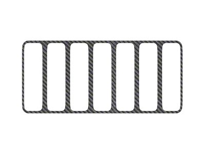 Upper Cowl Center Vent Overlays; Raw Carbon Fiber (20-25 Jeep Gladiator JT)