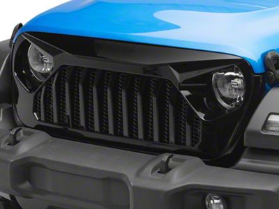 American Modified Vader Grille with Mesh; Glossy Black (20-25 Jeep Gladiator JT)