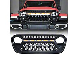 Venom Grille with Amber LED Running Lights; Black (20-25 Jeep Gladiator JT)
