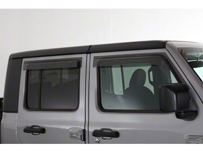 Ventguard Window Deflectors; Front and Rear; Carbon Fiber Look (20-25 Jeep Gladiator JT)