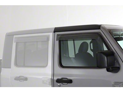 Ventguard Window Deflectors; Front; Carbon Fiber Look (20-25 Jeep Gladiator JT)