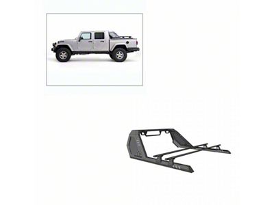 Vigor Roll Bar with Cross Bars; Black (20-25 Jeep Gladiator JT)