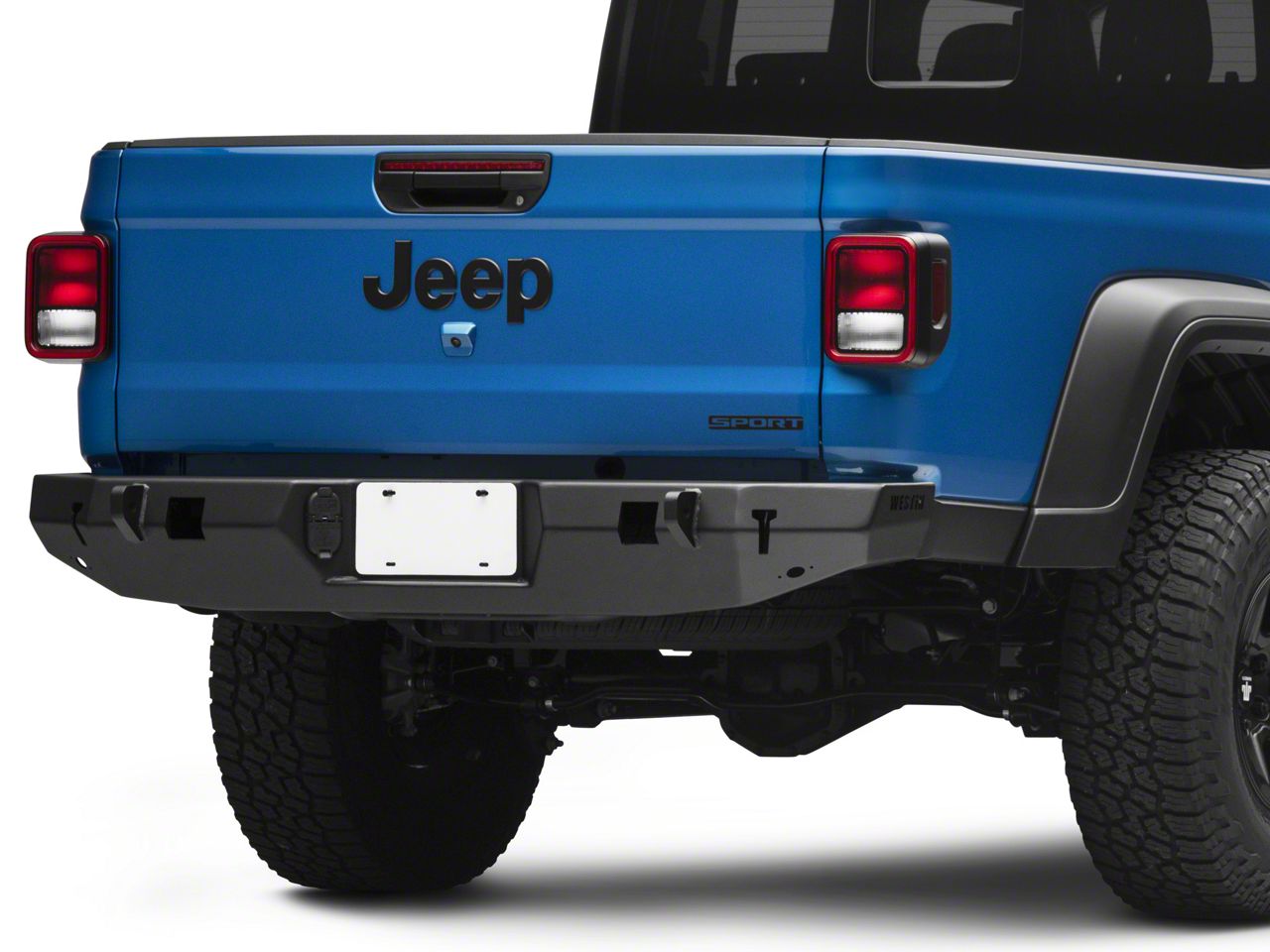 Jeep Gladiator WJ2 Rear Bumper; Not PreDrilled for Backup Sensors (20