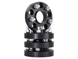1-Inch Hubcentric Wheel Spacers; Black; Set of Four (11-26 Jeep Grand Cherokee WK2 & WL)