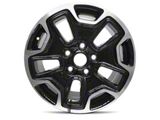 10-Slot Replica Black with Silver Accents Wheel; 17x7.5; 45mm Offset (05-10 Jeep Grand Cherokee WK, Excluding SRT8)