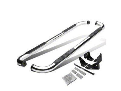 3-Inch Round Nerf Side Step Bars; Stainless Steel (05-10 Jeep Grand Cherokee WK)
