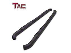 3-Inch Round Side Step Bars; Textured Black (11-21 Jeep Grand Cherokee WK2, Excluding High Altitude, Limited X, SRT, SRT8, Summit, Trackhawk & Trailhawk)
