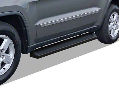 6-Inch iRunning Boards; Black (11-21 Jeep Grand Cherokee WK2, Excluding High Altitude, Limited X, SRT, SRT8, Summit, Trackhawk & Trailhawk)