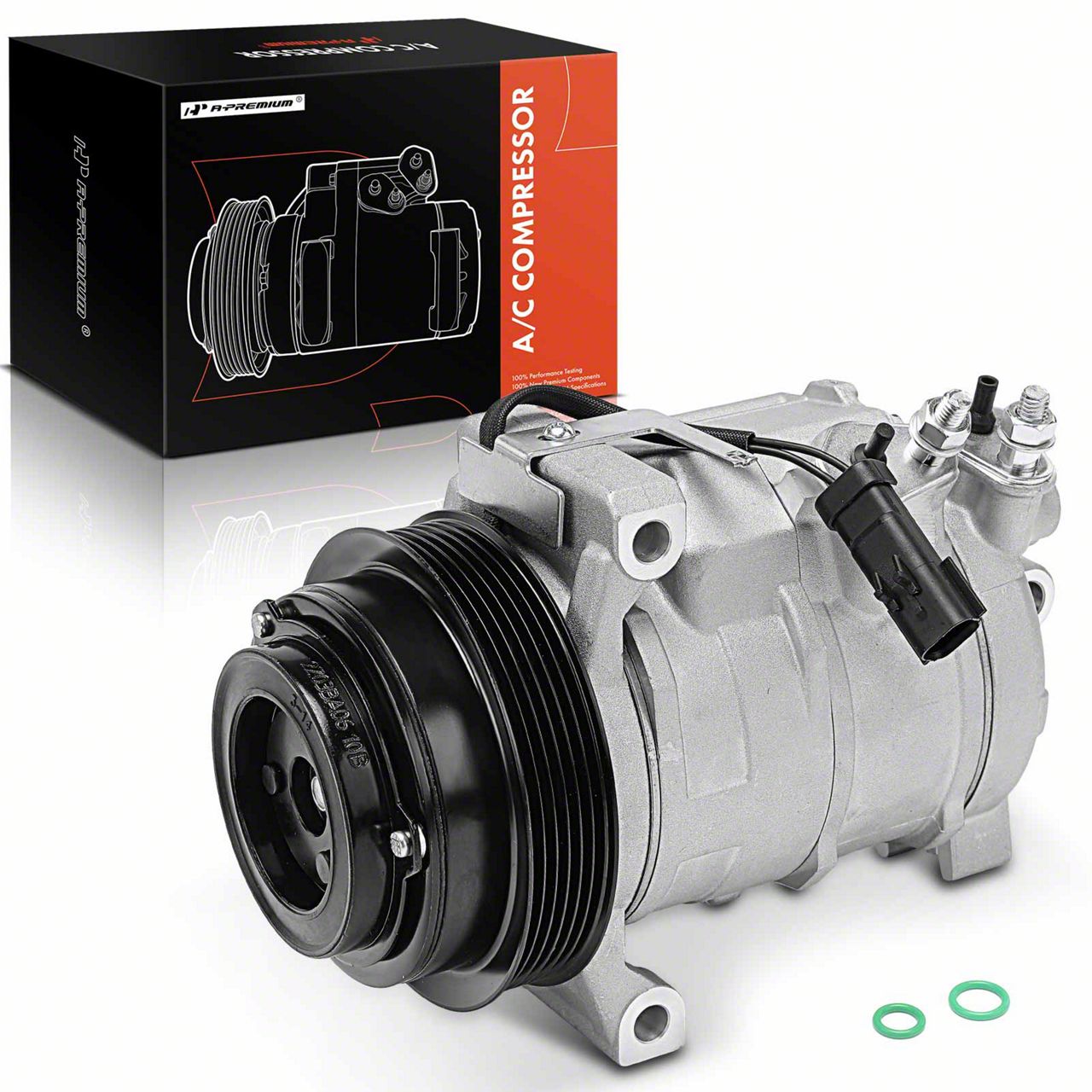 thumbnail image 2 of A/C Compressor W/ 6-Groove Pulley For Jeep Grand Cherokee, Dodge Charger, Chrysler 300 (2011-2016 3.6L) 2 of 3