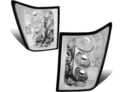 Altezza Style Tail Lights; Chrome Housing; Red Clear Lens (05-10 Jeep Grand Cherokee WK)