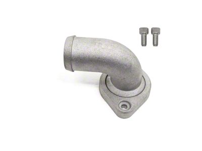 Aluminum 90 Degree Water Neck Thermostat Housing; Natural (05-25 V8 HEMI Jeep Grand Cherokee WK & WK2, Excluding Trackhawk)