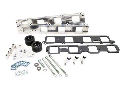 Aluminum Hellcat Supercharger to Head Adapter Plates and Idler Bracket Kit; Machined (05-24 V8 HEMI Jeep Grand Cherokee WK & WK2, Excluding Trackhawk)