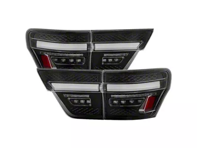 APEX Series Light Bar LED Tail Lights; Black Housing; Clear Lens (11-13 Jeep Grand Cherokee WK2)