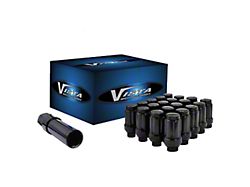 Black Acorn Spline ET Lug Nuts for Aftermarket Wheels; M14x1.5; Set of 24 (11-25 Jeep Grand Cherokee WK2 & WL)